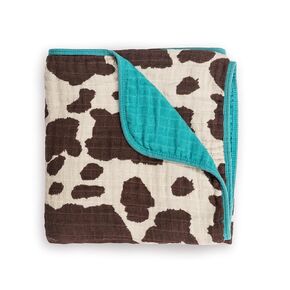 Itzy Ritzy Baby Blanket – Soft Cotton Muslin Multi-Use Blanket - Can Be Used as a Tummy Time Mat, Nursing Cover, Stroller Shade & More – Measures 30" x 40", Machine Washable (Strawberry)