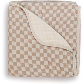 بطانية أطفال من Itzy Ritzy - بطانية ناعمة متعددة الاستخدامات من الموسلين القطني - يمكن استخدامها كحصيرة لوقت البطن، وغطاء للرضاعة، ومظلة لعربة الأطفال والمزيد - بمقاس 76.2 سم × 101.6 سم، ويمكن غسلها في الغسالة (فراولة) in Kuwait