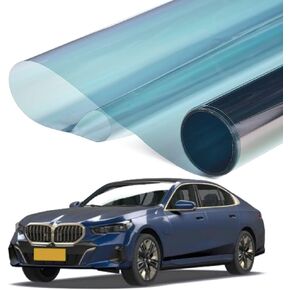 Blueshyhall Car Window Tint Film VLT 67% Dark Blue Chameleon 29.5 in x 9.8 Ft, Auto Car Windshield Sun Shade Solar Film Sticker Window Protection Heat & UV Block in Kuwait