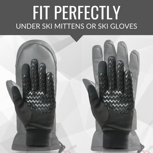 Ski Glove Liner, Snowboarding Polar Fleece Winter Gloves, Multiple Uses, Touchscreen in Saudi Arabia