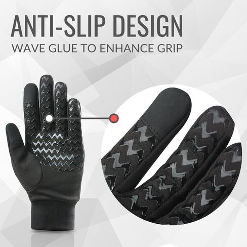 Ski Glove Liner, Snowboarding Polar Fleece Winter Gloves, Multiple Uses, Touchscreen in Saudi Arabia