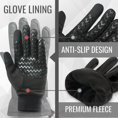 Ski Glove Liner, Snowboarding Polar Fleece Winter Gloves, Multiple Uses, Touchscreen in Saudi Arabia