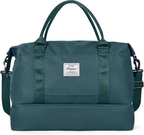 Travel Bag with Shoe Compartment,Weekender Bag for Women,Gym Bag with Wet Pocket,Carry on Overnight Bag Overnight Bag Hospital Bag,Peacock Blue in Kuwait