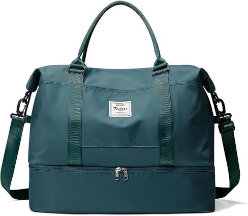 Travel Bag with Shoe Compartment,Weekender Bag for Women,Gym Bag with Wet Pocket,Carry on Overnight Bag Overnight Bag Hospital Bag,Peacock Blue in Kuwait