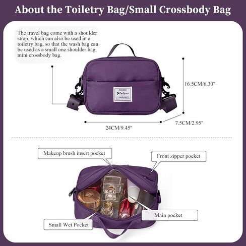 SYCNB Weekender Bags for Women,Travel Duffel Bag with Toiletry Bag,Overnight Weekend Carry On Personal Item Bag with Wet Pocket & Trolley Sleeve,Gym Bag,Dark Purple in Kuwait