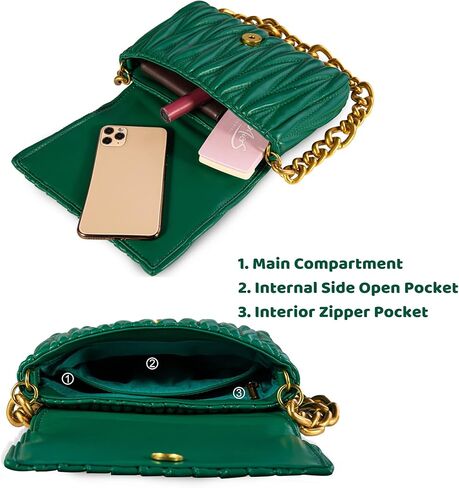 Montana West Quilted Handbags for Women Crossbody Bags Trendy Small Purses and Top Handle Handbags in Kuwait