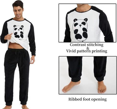 Mens Fleece Robes Set-Mens Winter Plush Robe-Fashionable Cartoon-Soft -Comfortable-Winter Nightgown in Saudi Arabia