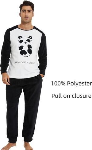 Mens Fleece Robes Set-Mens Winter Plush Robe-Fashionable Cartoon-Soft -Comfortable-Winter Nightgown in Saudi Arabia