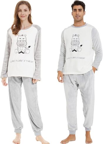 Mens Fleece Robes Set-Mens Winter Plush Robe-Fashionable Cartoon-Soft -Comfortable-Winter Nightgown in Saudi Arabia