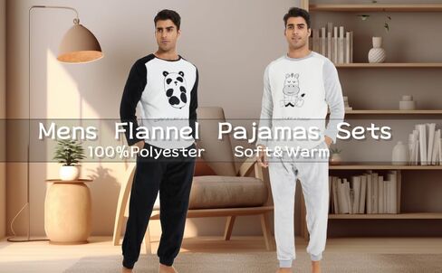 Mens Fleece Robes Set-Mens Winter Plush Robe-Fashionable Cartoon-Soft -Comfortable-Winter Nightgown in Saudi Arabia