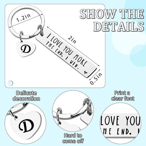 PLwelth I Love You Keychain for Couples Husband Wife Funny Keyring Gifts for Her Him Valentine's Day Birthday Christmas in Saudi Arabia