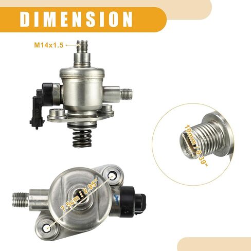 High Pressure Fuel Pump No.12691016/12622475/12677328 - Car Fuel Tank Mechanical Fuel Pump - for Buick Enclave Avenir Metal Silver Tone - 1 Pcs in Saudi Arabia