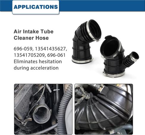 خرطوم مدخل الهواء متوافق مع BMW E46 320i 323i 325i 328i E36 Z3 يستبدل أنبوب فلتر السحب # 696-059، 13541435627، 13541705209، 696-061- حذاء أنبوب قناة دخول الهواء in Kuwait