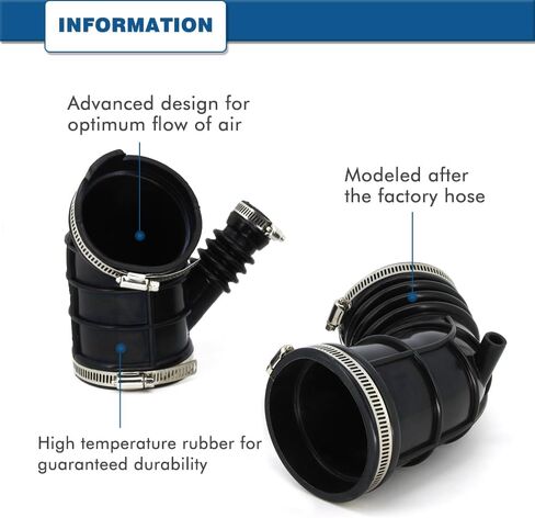 خرطوم مدخل الهواء متوافق مع BMW E46 320i 323i 325i 328i E36 Z3 يستبدل أنبوب فلتر السحب # 696-059، 13541435627، 13541705209، 696-061- حذاء أنبوب قناة دخول الهواء in Kuwait