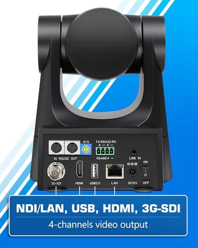 FoMaKo PTZ Camera 30x Optical Zoom HDMI AI Auto Tracking PoE 3G-SDI IP Live Streaming HDMI PTZ Camera for Church Worship Education Events vMix OBS Wirecast (FMK30SDI Pro Black) in Kuwait