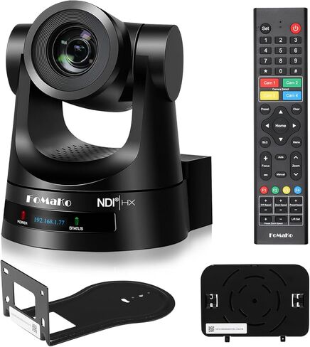كاميرا FoMaKo PTZ تكبير بصري 30x HDMI AI تتبع تلقائي PoE 3G-SDI IP بث مباشر كاميرا HDMI PTZ لأحداث تعليم عبادة الكنيسة vMix OBS Wirecast (FMK30SDI Pro أسود) in Kuwait