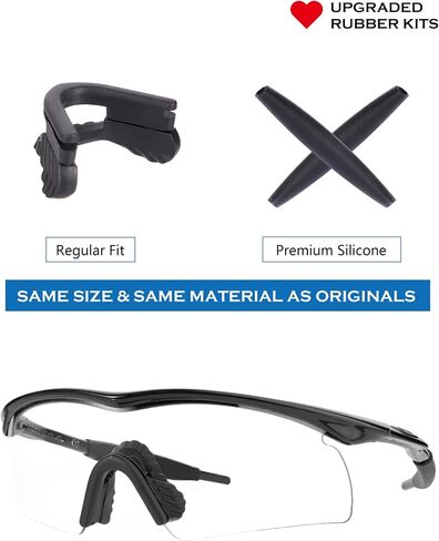 Replacement Earsocks & Nosepieces Rubber Kits for Oakley M Frame Heater/M Frame Sweep/M Frame Strike/M Frame Hybrid Sunglass - Black in Kuwait
