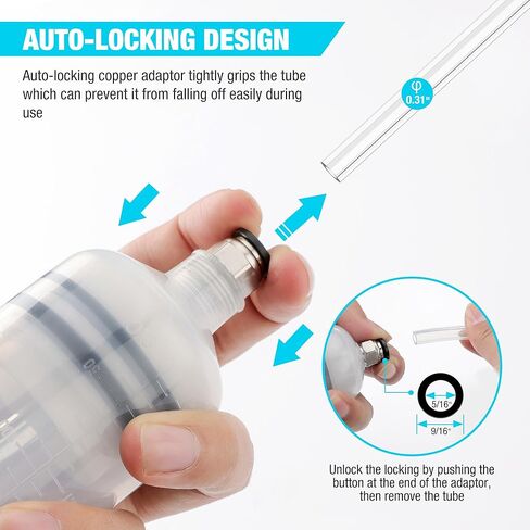 DURATECH 500CC Fluid Extractor, Oil Extractor with Long Hose and Extension Tubes, Brake Fluid Extractor, Fluid Pump Automotive, Suction Pump for Lawn Mowers Cars Ships Golf Carts in Kuwait