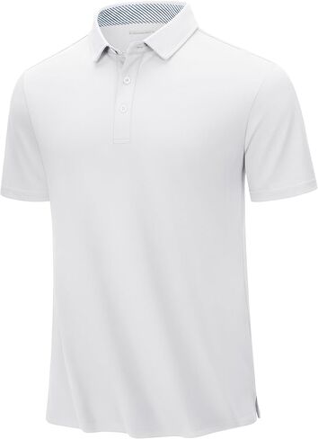 TACVASEN Men's Polo Shirts Short Sleeve Casual Cotton Pique 3 Buttons T-Shirts Classic Fit Golf Polo Shirts in Saudi Arabia