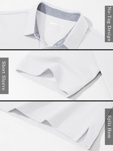 TACVASEN Men's Polo Shirts Short Sleeve Casual Cotton Pique 3 Buttons T-Shirts Classic Fit Golf Polo Shirts in Saudi Arabia