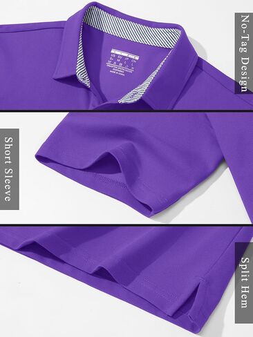 TACVASEN Men's Polo Shirts Short Sleeve Casual Cotton Pique 3 Buttons T-Shirts Classic Fit Golf Polo Shirts in Saudi Arabia