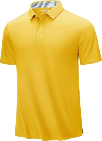TACVASEN Men's Polo Shirts Short Sleeve Casual Cotton Pique 3 Buttons T-Shirts Classic Fit Golf Polo Shirts in Saudi Arabia