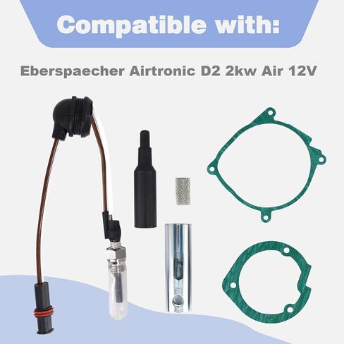 CULMKARI for Eberspaecher Airtronic D2 2kw Air 12V Parking Heater Maintenance Kit with Glow Plug, Screen Kit and Gaskets OE# 252069011300 252069100102 252113010003 252113060001 (D2) in Saudi Arabia