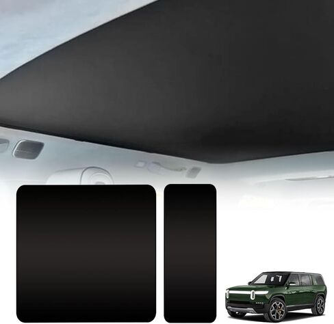 PACEWALKER Glass Foldable Roof Sunshade Heat Insulation UV Blocking Sunroof Covers Compatible with 2022-2024 Rivian R1S Accessories(Silver) in Saudi Arabia