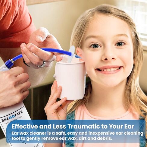BOCOOLIFE Ear Wax Removal, Ear Wax Cleaner, Ear Cleaning Kit Ear Flush Ear Irrigation Flushing System Washer Safe Ear Lavage, 10 Ear Disposable Tips, Effective Washing Ear Built Up Wax with Ear Basin in Saudi Arabia