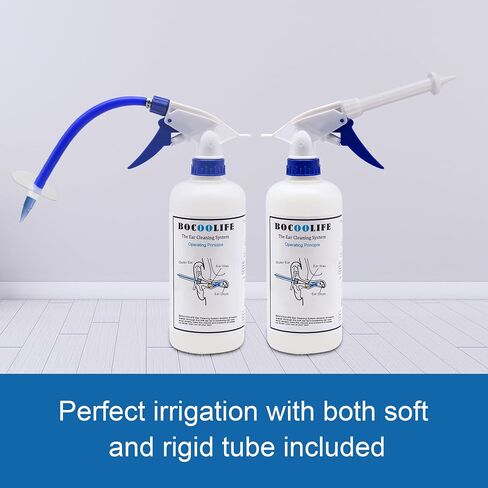 BOCOOLIFE Ear Wax Removal, Ear Wax Cleaner, Ear Cleaning Kit Ear Flush Ear Irrigation Flushing System Washer Safe Ear Lavage, 10 Ear Disposable Tips, Effective Washing Ear Built Up Wax with Ear Basin in Saudi Arabia