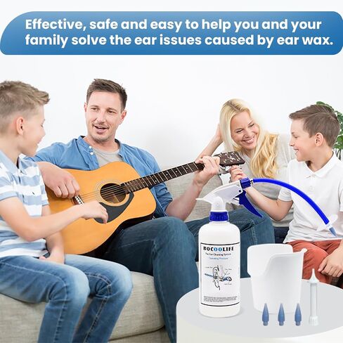BOCOOLIFE Ear Wax Removal, Ear Wax Cleaner, Ear Cleaning Kit Ear Flush Ear Irrigation Flushing System Washer Safe Ear Lavage, 10 Ear Disposable Tips, Effective Washing Ear Built Up Wax with Ear Basin in Saudi Arabia