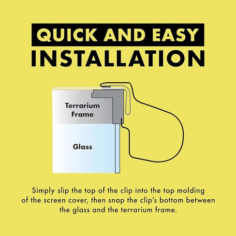 مشابك غير قابلة للقفل لشاشة الهواء النقي من زيلا للزواحف، عبوتان، صغيرة in Kuwait