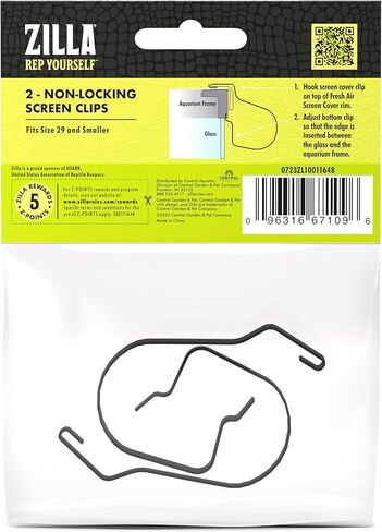 مشابك غير قابلة للقفل لشاشة الهواء النقي من زيلا للزواحف، عبوتان، صغيرة in Kuwait