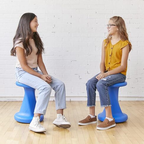 ECR4Kids Twist Wobble Stool، ارتفاع المقعد 18 بوصة، مقاعد نشطة، أسود in Kuwait