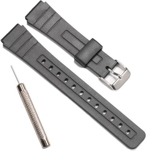 F-91W Replacement Resin Strap Compatible with Casio F-91W Mens Womens Strap Watch Accessories in Saudi Arabia