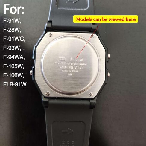 F-91W Replacement Resin Strap Compatible with Casio F-91W Mens Womens Strap Watch Accessories in Saudi Arabia