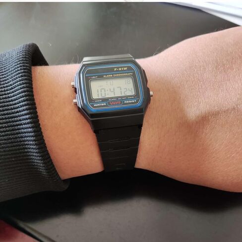 F-91W Replacement Resin Strap Compatible with Casio F-91W Mens Womens Strap Watch Accessories in Saudi Arabia