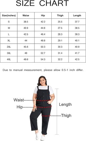 Lncropo Women's Baggy Overalls Linen Jumpsuit Rompers Harem Wide Leg Casual Pants in Kuwait