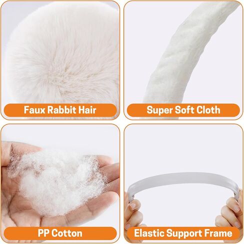 Aurya Winter Earmuffs for Kids, Foldable Fluffy Ear Warmer Girls & Boys Outdoor Adjustable Headband Ear Covers in Kuwait