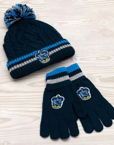 Harry Potter Hat and Gloves Set Adults | Mens Womens Gryffindor Ravenclaw OR Slytherin Hufflepuff House Options in Saudi Arabia