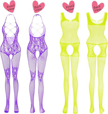 JDiction Women’s Lingerie BabyDoll Fishnet Bodysuit Sexy Nightwear(12 Pack) in Kuwait