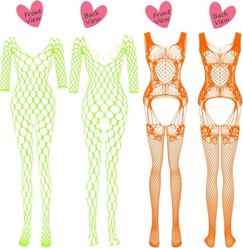 JDiction Women’s Lingerie BabyDoll Fishnet Bodysuit Sexy Nightwear(12 Pack) in Kuwait