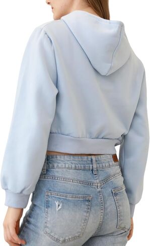 Cute Bear Cropped Zip Up Hoodies For Teen Girls Kawaii Cartoon Print Graphic Zipper Hoodie Crop Jackets For Women in Saudi Arabia