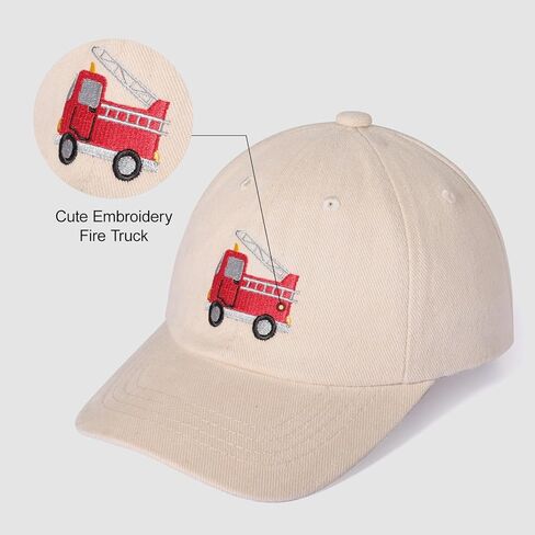 Embroidered Monster Truck Baseball Caps Toddler Boys Girls Funny Cotton Hat Adjustable Dad Summer Sun Hat 3-8 Years in Saudi Arabia