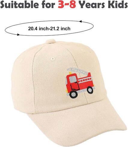 Embroidered Monster Truck Baseball Caps Toddler Boys Girls Funny Cotton Hat Adjustable Dad Summer Sun Hat 3-8 Years in Saudi Arabia