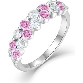 Stackable Rings Sterling Silver Promise Ring for Women Engagement Anniversary Band Birthstone Jewelry Size 5-10
