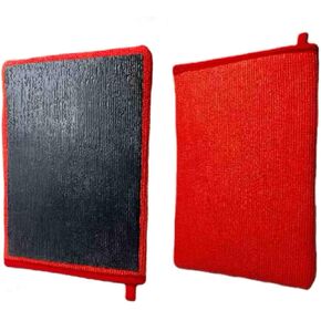 قفاز طين لتزيين السيارة - قفاز شريط طين عالي الجودة، قفاز طين صناعي لإزالة رذاذ الطلاء الزائد، بقع الماء، عصارة الأشجار، غبار السكك الحديدية من الطلاء، الزجاج، الأسطح البلاستيكية (قطعة واحدة قفاز أحمر) in Kuwait