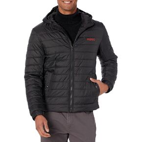 HUGO Men's Lightweight Hooded Puffer Jacket