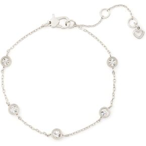 kate spade new york Set in Stone Station Bracelet, Clear & Silver Color