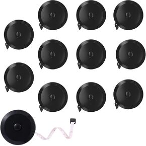 12 قطعة، شريط قياس أبيض ناعم قابل للسحب - شريط قياس لقياس الجسم، شريط متري مزدوج النطاق، شريط قياس ناعم لنسيج الجسم، خياطة خياط القماش، قياسات الحرف المنزلية. in Kuwait